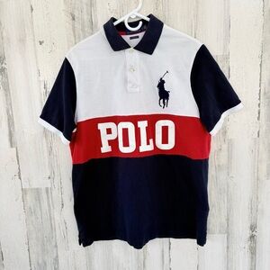 Polo Ralph Lauren Men’s Size Medium Big Pony Embroidered & Vinyl Graphic Shirt